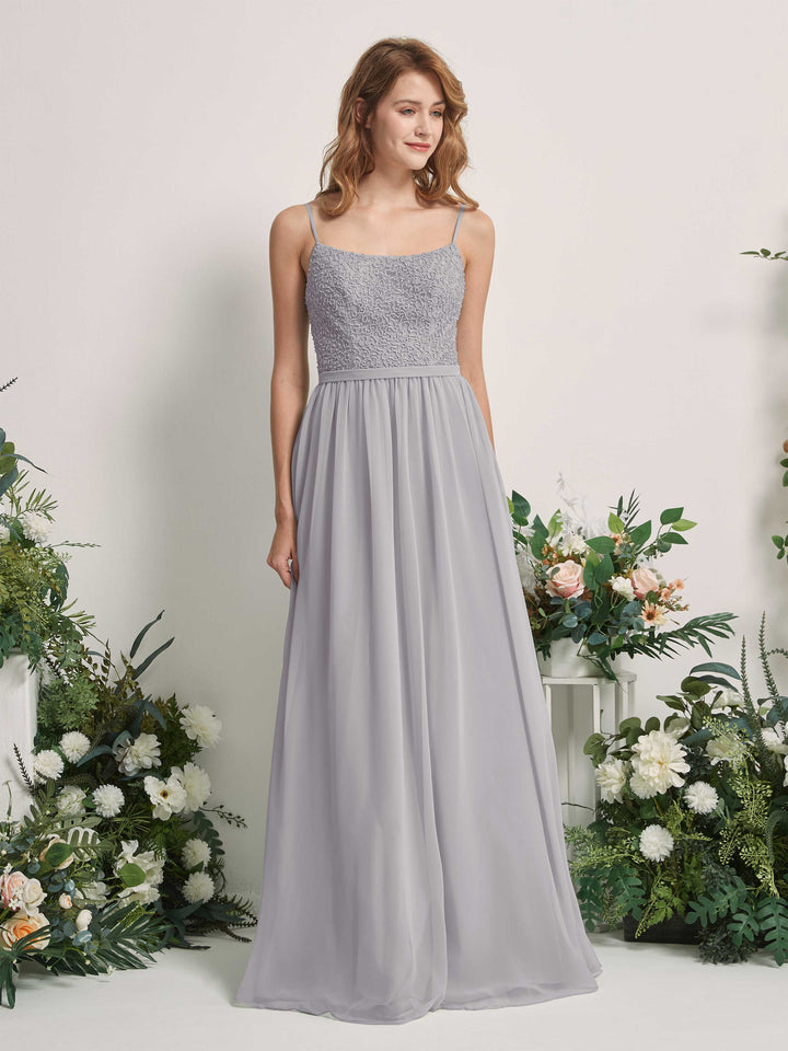 Dove Bridesmaid Dresses A-line Open back Spaghetti-straps Sleeveless Dresses (83220125)