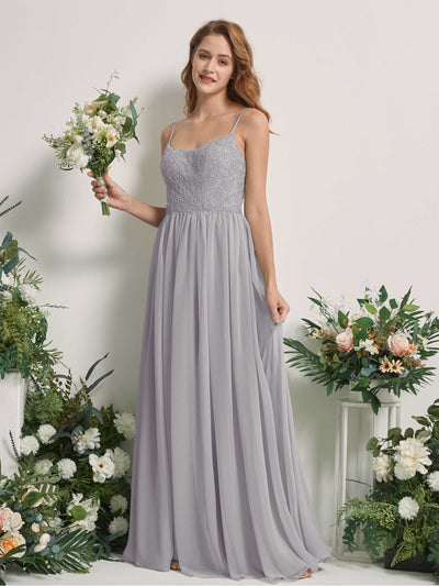 Carlyna Verna A-Line Dove Beaded Bridesmaid Dress Maxi Sleeveless Sweetheart Dress Front View #color_dove