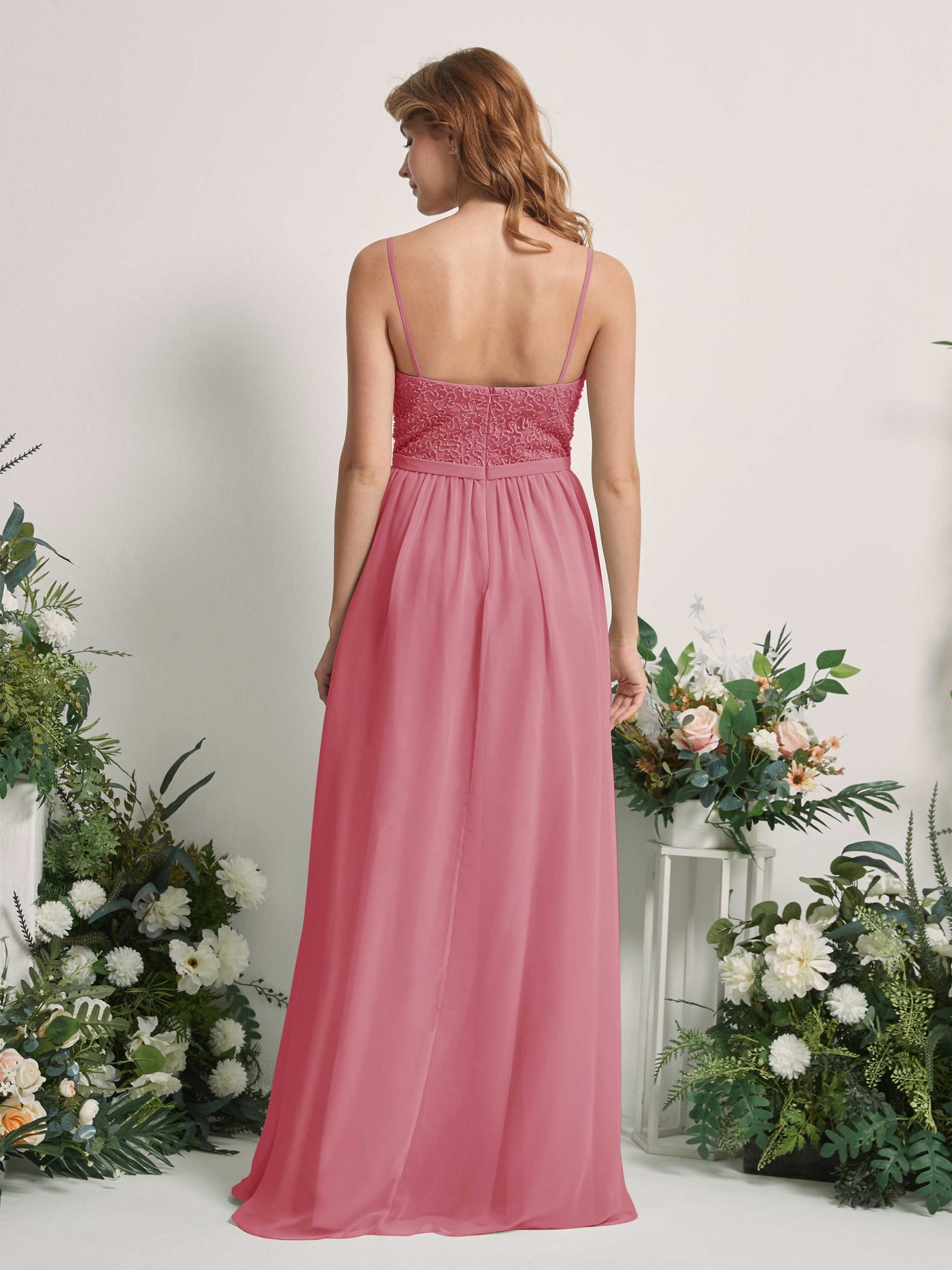 Desert Rose Bridesmaid Dresses A-line Open back Spaghetti-straps Sleeveless Dresses (83220111)#color_desert-rose