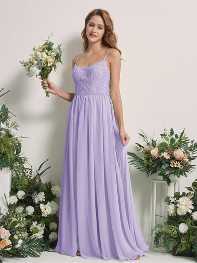 Carlyna Verna A-Line Lilac Beaded Bridesmaid Dress Maxi Sleeveless Sweetheart Dress Front View #color_lilac