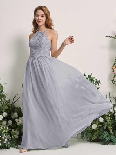 Carlyna Denise A-Line Dusty Lavender Embroidered Bridesmaid Dress Maxi Sleeveless Round Neck Dress Side View 2 #color_dusty-lavender