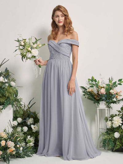 Carlyna Leona A-Line Dusty Lavender Embroidered Bridesmaid Dress Maxi Sleeveless Sweetheart Dress Front View #color_dusty-lavender