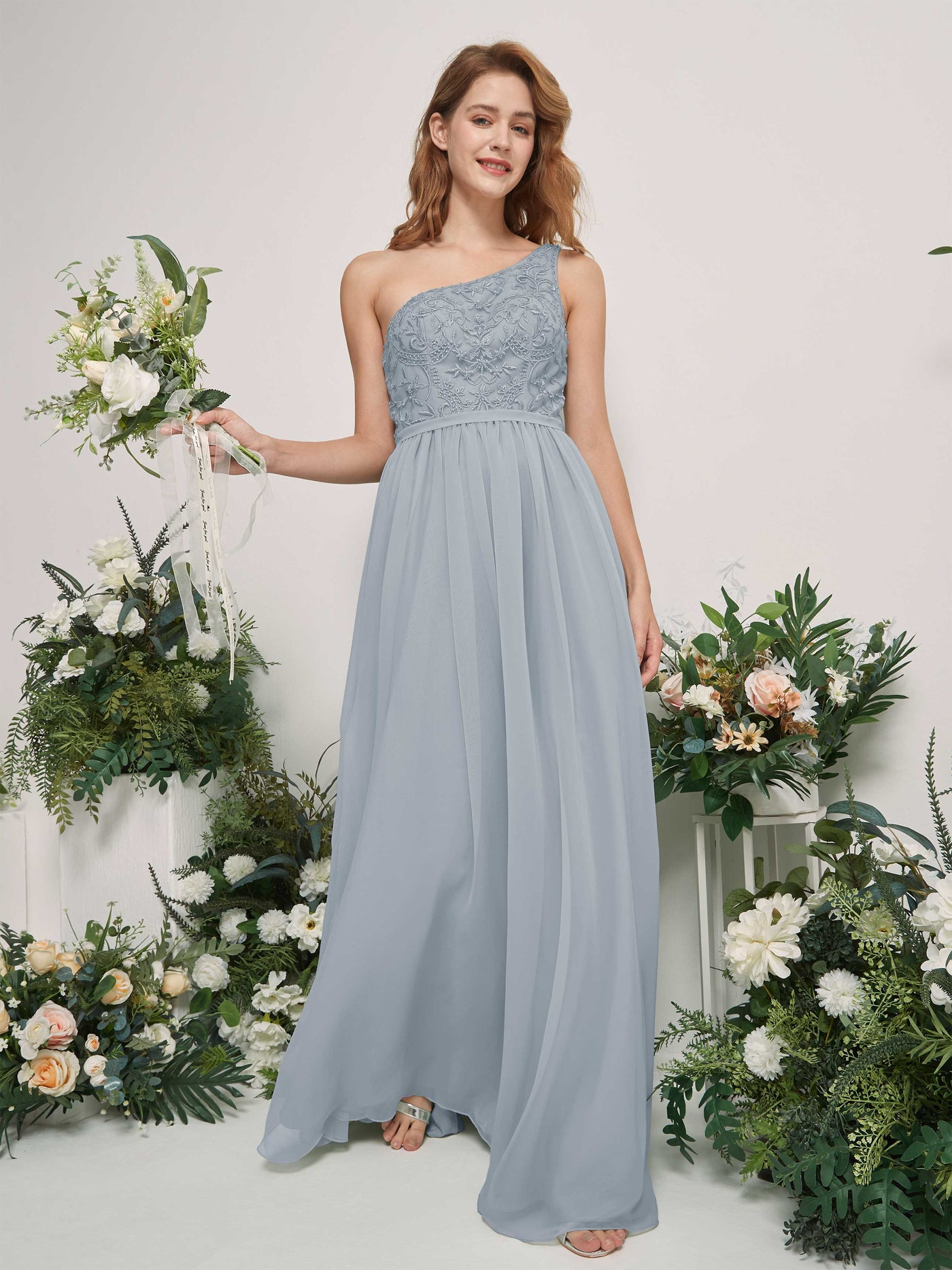 Dusty Blue-Upgrade Bridesmaid Dresses A-line Open back One Shoulder Sleeveless Dresses (83220504)#color_dusty-blue-upgrade