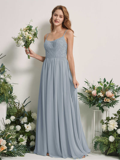 Carlyna Verna A-Line Dusty Blue-Upgrade Beaded Bridesmaid Dress Maxi Sleeveless Sweetheart Dress Front View #color_dusty-blue-upgrade