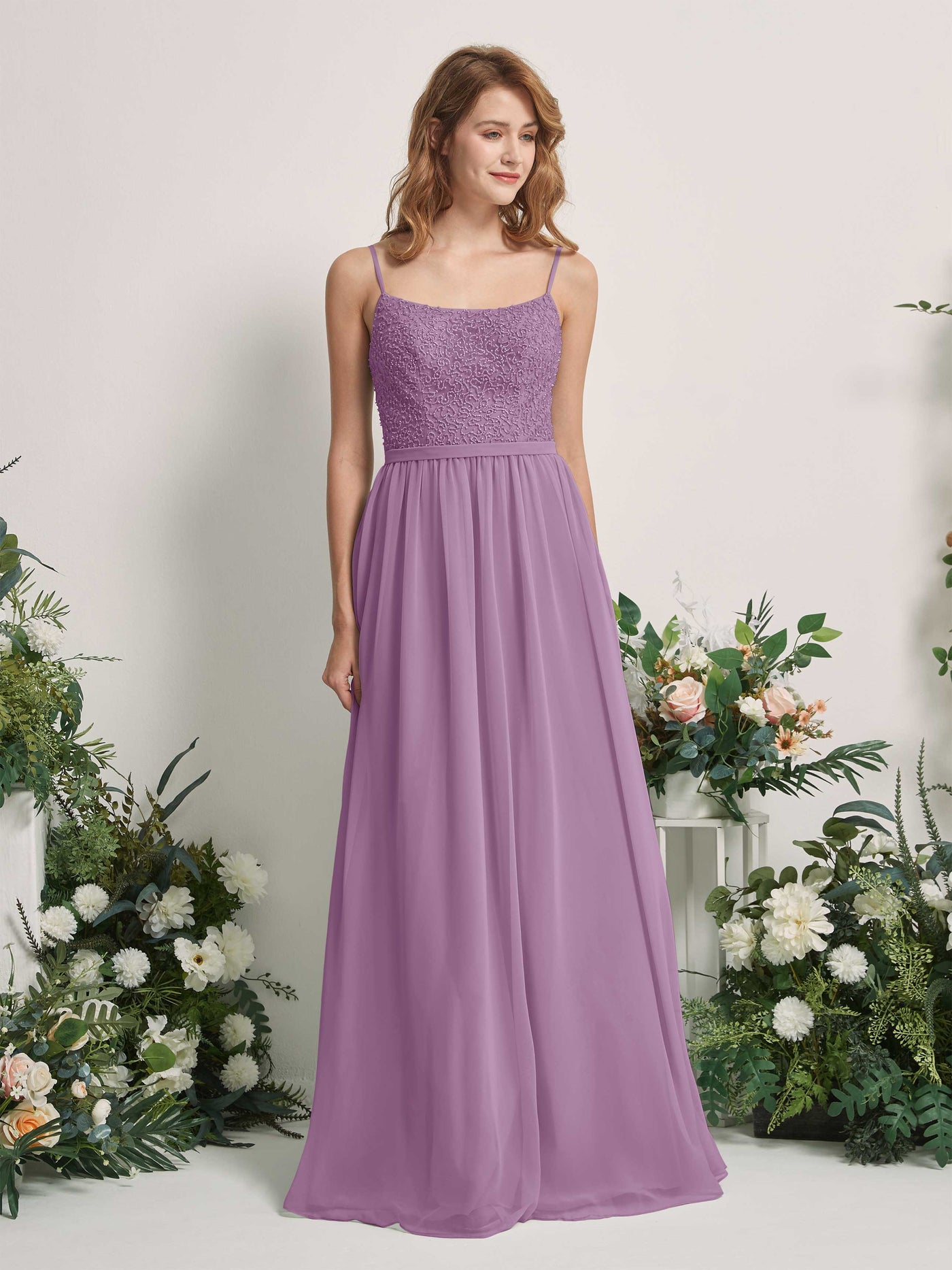 Orchid Mist Bridesmaid Dresses A-line Open back Spaghetti-straps Sleeveless Dresses (83220121)#color_orchid-mist