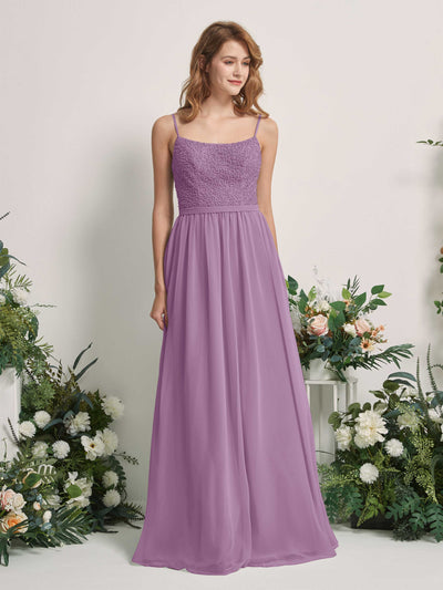 Carlyna Ursula A-Line Orchid Mist Beaded Bridesmaid Dress Maxi Sleeveless Sweetheart Dress Front View #color_orchid-mist