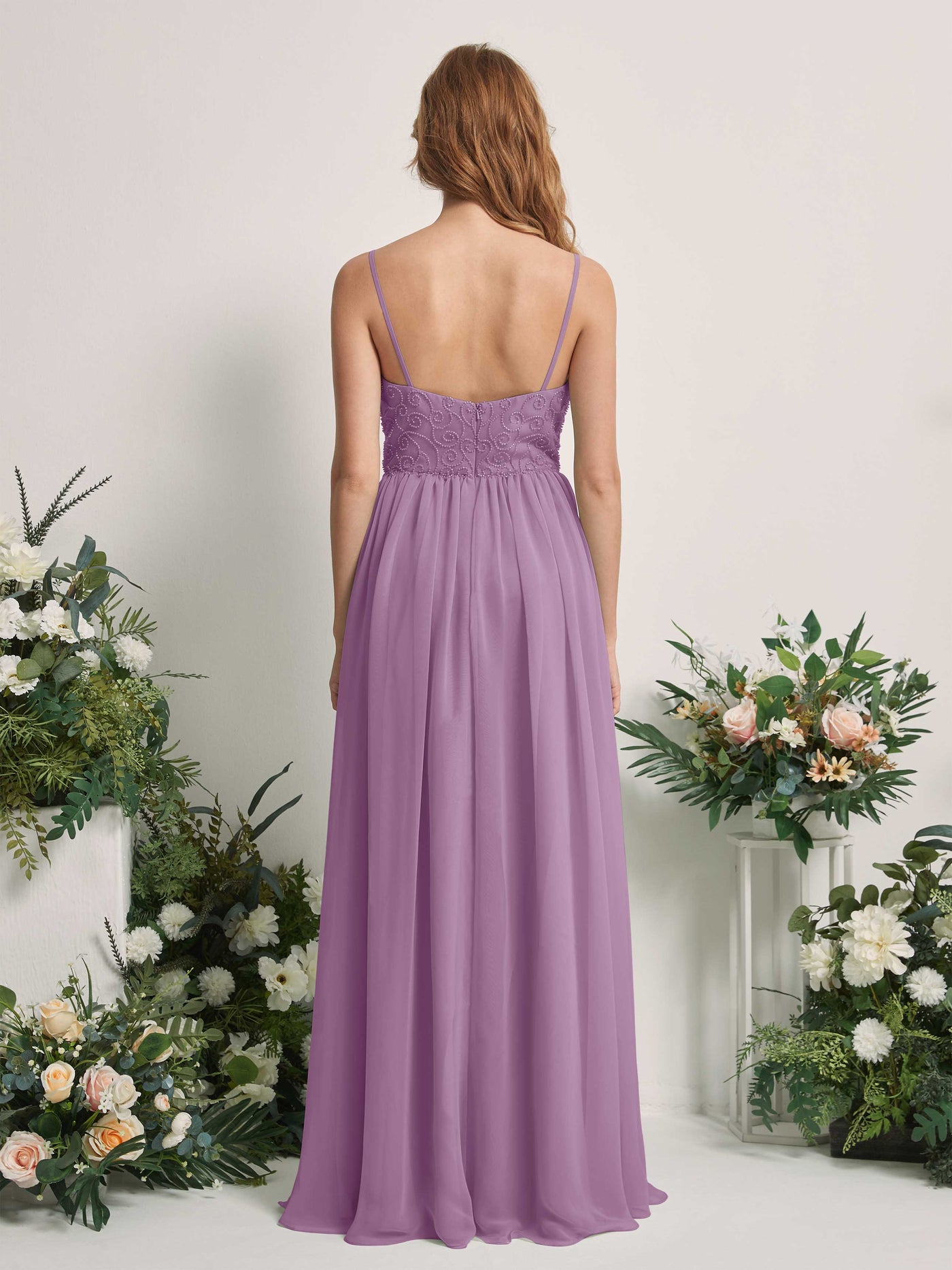Orchid Mist Bridesmaid Dresses A-line Spaghetti-straps Sleeveless Chiffon Dresses (83221221)#color_orchid-mist