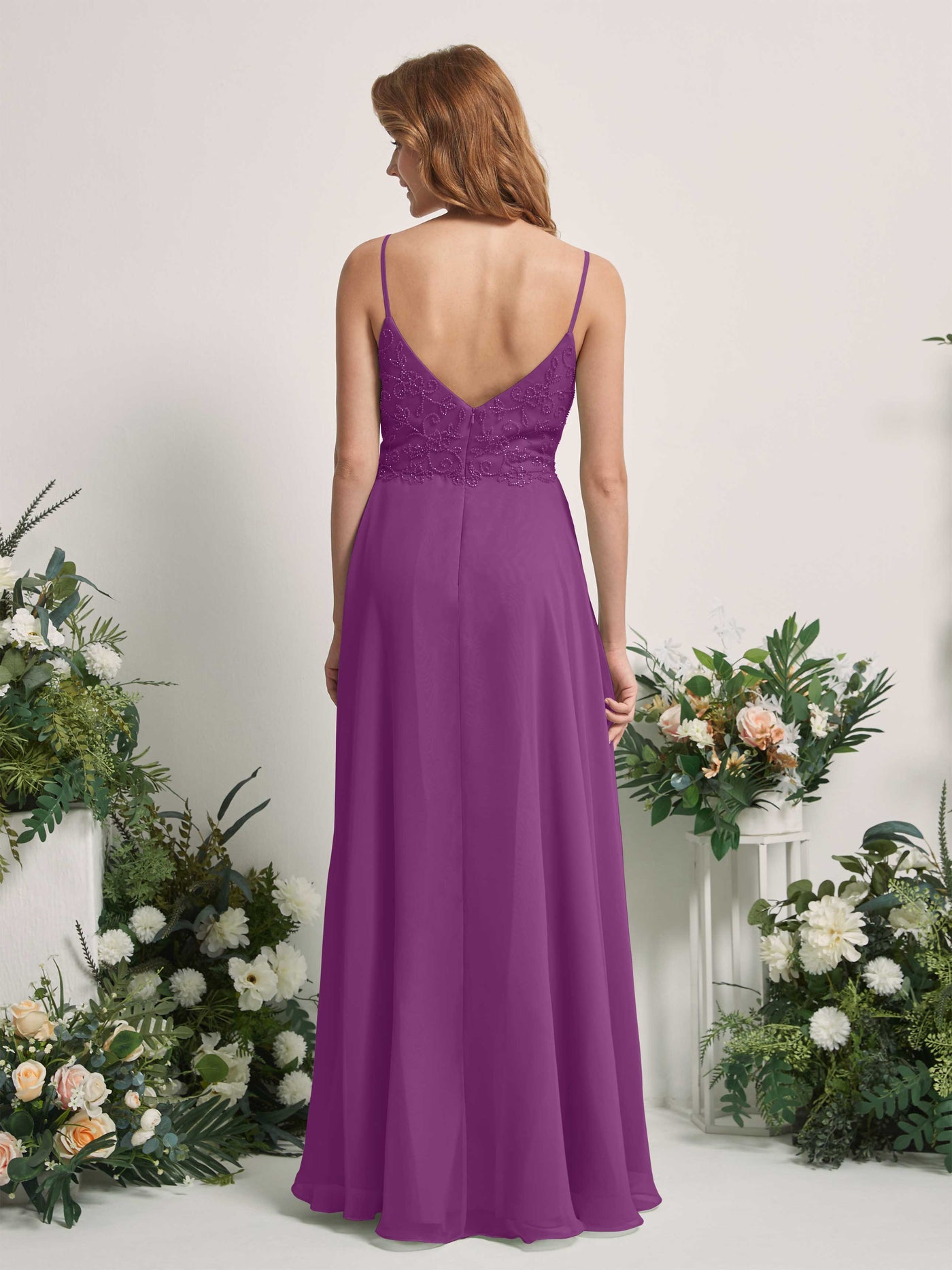 Purple Bridesmaid Dresses A-line Open back Spaghetti-straps Sleeveless Dresses (83221136)#color_purple
