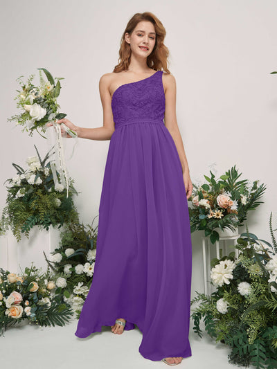 Carlyna Bonita A-Line Regency Embroidered Bridesmaid Dress Maxi Sleeveless One Shoulder Dress Side View 2 #color_regency