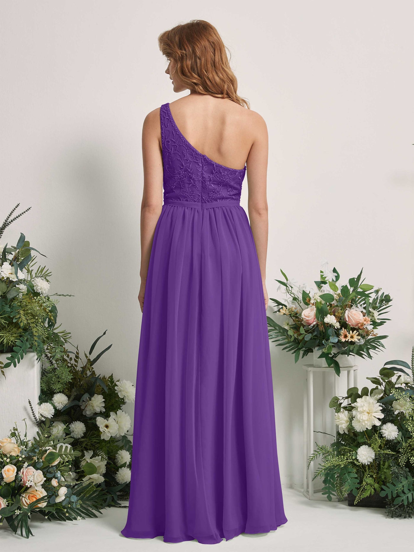 Regency Bridesmaid Dresses A-line Open back One Shoulder Sleeveless Dresses (83220528)#color_regency