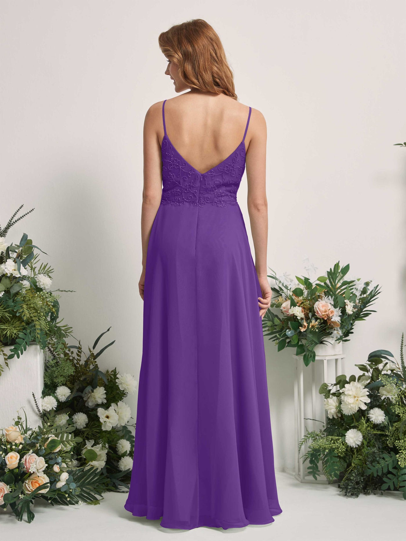 Regency Bridesmaid Dresses A-line Open back Spaghetti-straps Sleeveless Dresses (83221128)#color_regency