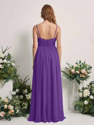 Carlyna Verna A-Line Regency Beaded Bridesmaid Dress Maxi Sleeveless Sweetheart Dress Back View #color_regency