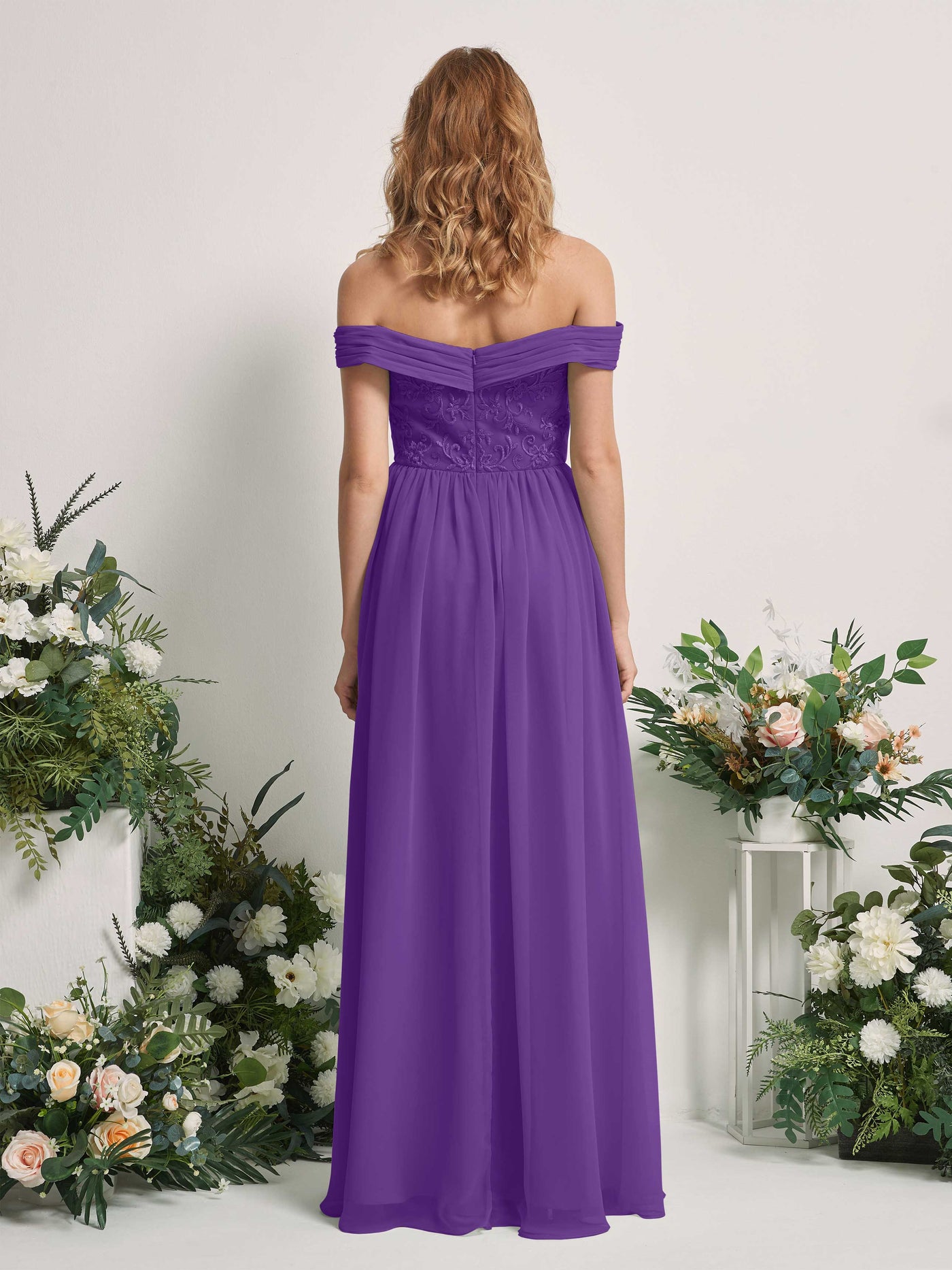 Regency Bridesmaid Dresses Ball Gown Off Shoulder Sleeveless Chiffon Dresses (83220428)#color_regency