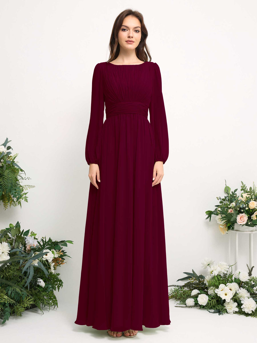 Long Sleeve Burgundy Bridesmaid Dresses | Custom Sizes & Free Shipping Carlyna Long Sleeve Burgundy Bridesmaid Dresses | Custom Sizes & Free Shipping Carlyna