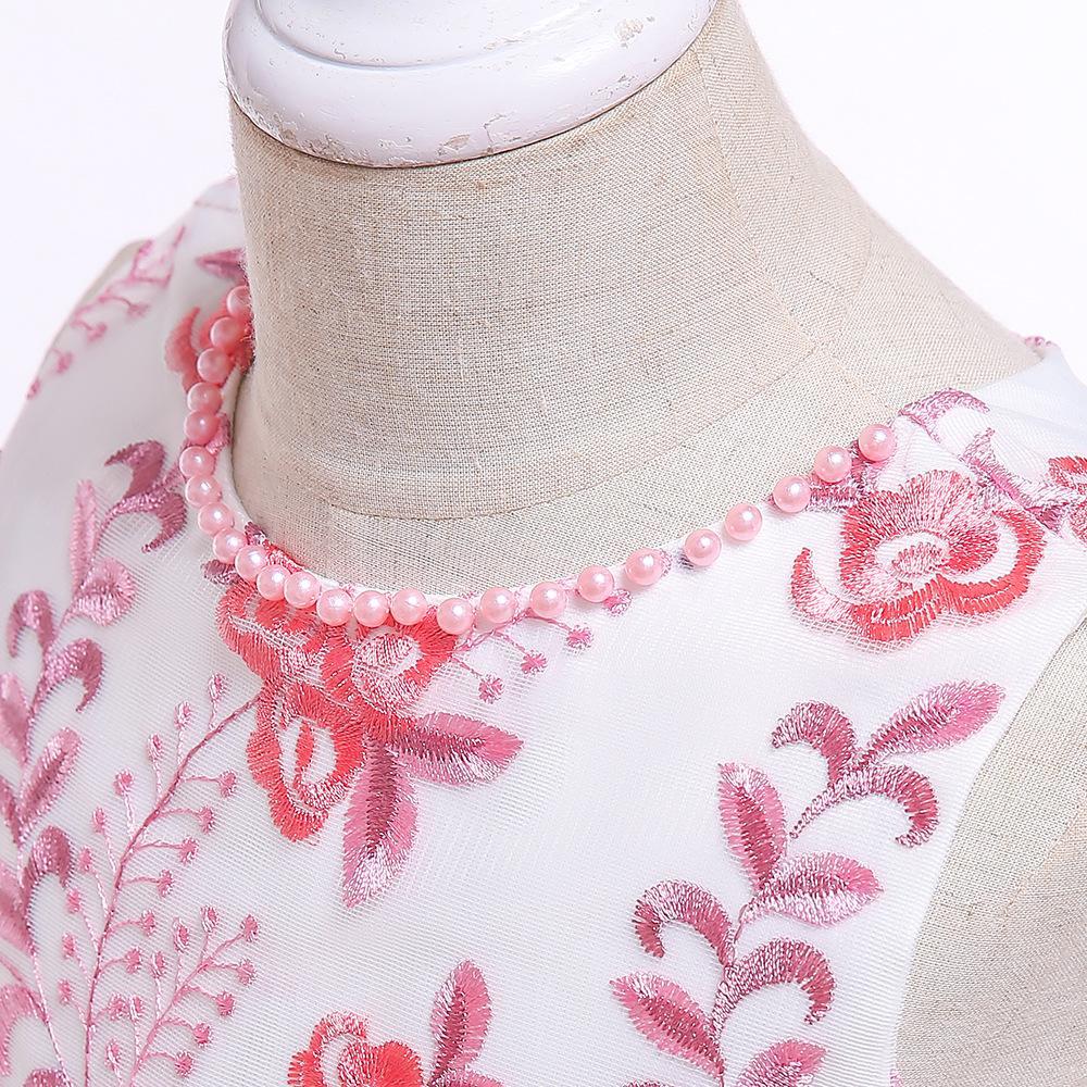 High Low Satin Beaded Embroidered Princess Dress for Girls 3-10 Years – Special Occasion Gown