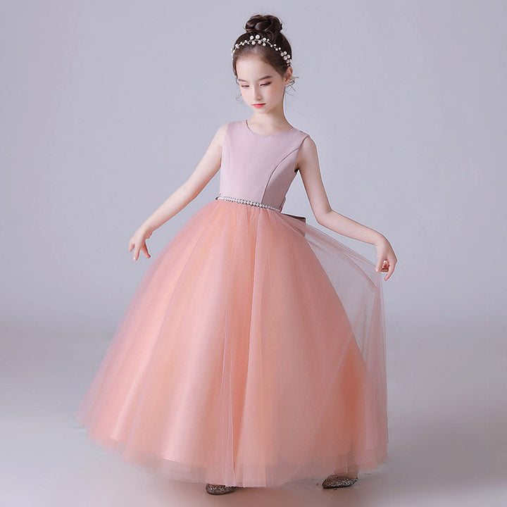 maxi birthday dress Pink Tulle Bowknot for Girls Bubble Skirt Simple but bold Black Halo Jonas Asymmetrical Chest:128