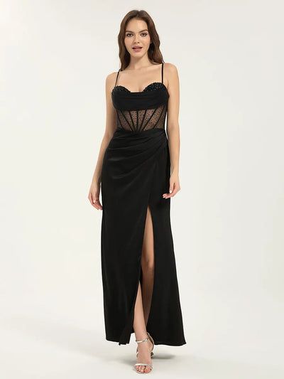 Carlyna Carlyna Glamorous Rhinestone Mermaid Dress for Prom & Evening