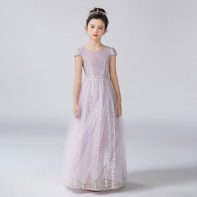 Lavender Maxi Flower Girl Dress – Cute A-Line Party & Wedding Gown