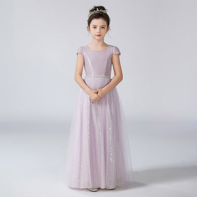 Lavender Maxi Flower Girl Dress – Cute A-Line Party & Wedding Gown
