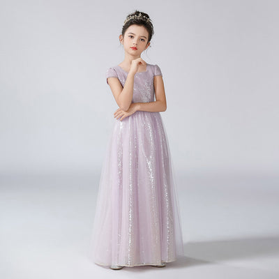 Lavender Maxi Flower Girl Dress – Cute A-Line Party & Wedding Gown