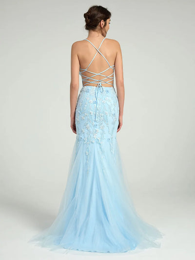 Carlyna Carlyna Carlyna Carlyna Carlyna Carlyna Carlyna Mermaid Rhinestone Beaded Lace Maxi Formal Dress with Sweetheart Neckline