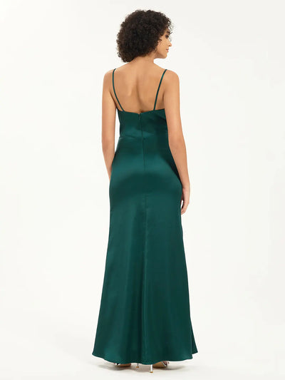 Carlyna Carlyna Carlyna Carlyna Carlyna Carlyna Carlyna Mermaid Satin Corset Maxi Dress with Slit