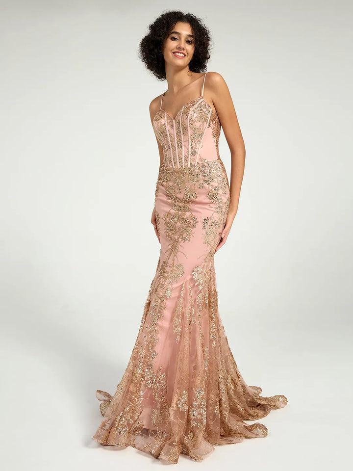 rose formal mesh corset long dress Fit & Flare Prom with Gold Glitter Print An elegant beige lace Black Graduation Dress Strapless dress 1x Women Dress Size:18.0 34/35