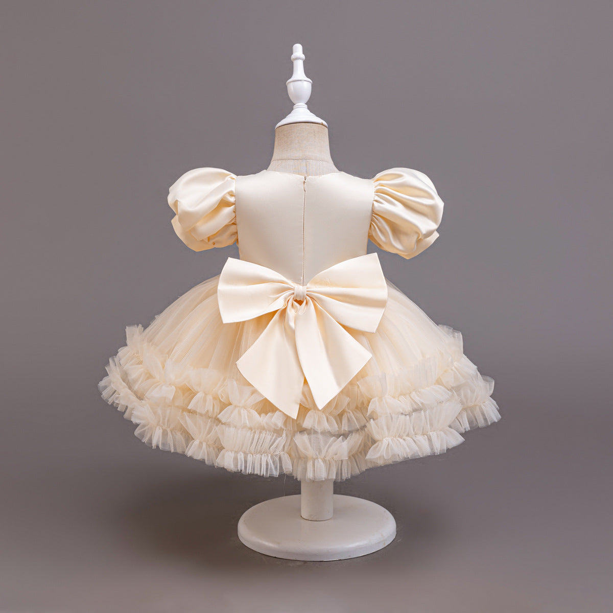 Princess Tea Length Sequin Tulle Dress for Little Girls - Special Occasion Outfit