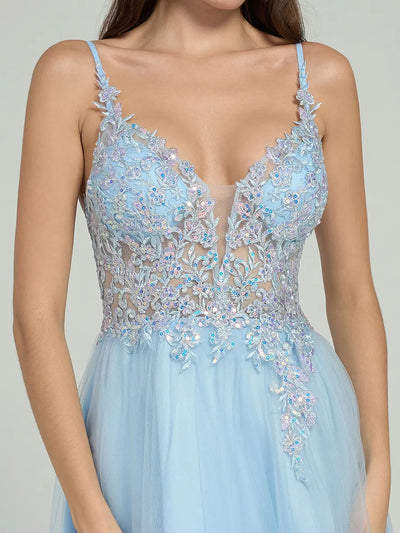 Carlyna Carlyna Carlyna Carlyna Carlyna Carlyna Carlyna Sheer Embroidered Sequin Bodice A-Line Maxi Dress