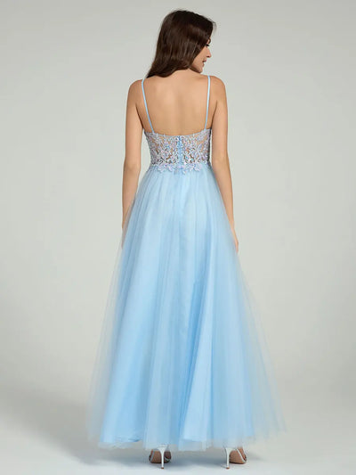 Carlyna Carlyna Carlyna Carlyna Carlyna Carlyna Carlyna Carlyna Sheer Embroidered Sequin Bodice A-Line Maxi Dress