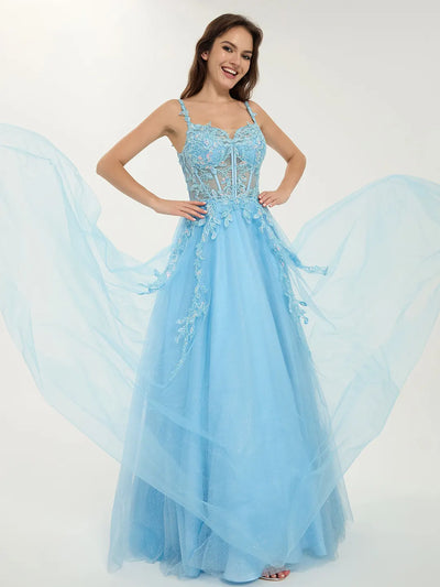 Carlyna Carlyna Carlyna Carlyna A-Line Ball Gown with Sweetheart Neckline and Sequin Floral Embellishments
