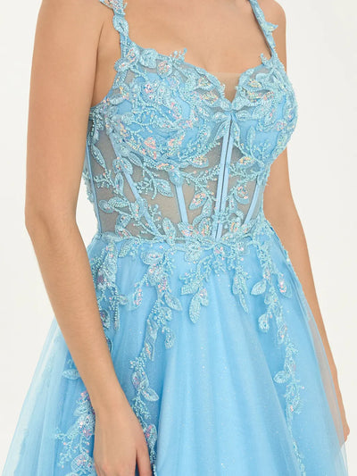 Carlyna Carlyna Carlyna Carlyna Carlyna A-Line Ball Gown with Sweetheart Neckline and Sequin Floral Embellishments