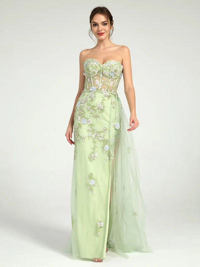 Carlyna Carlyna Sparkling Mermaid Prom Dress with Open Back