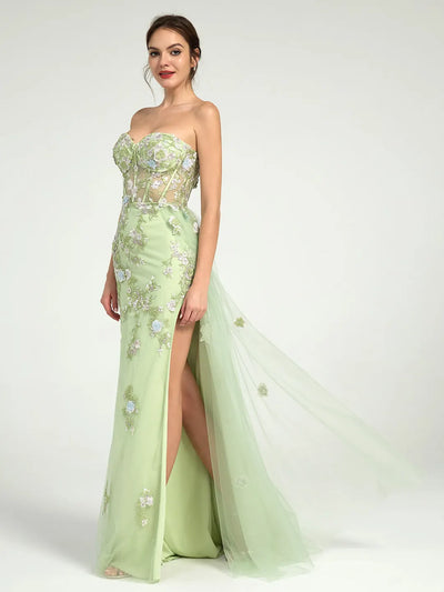 Carlyna Carlyna Carlyna Carlyna Sparkling Mermaid Prom Dress with Open Back
