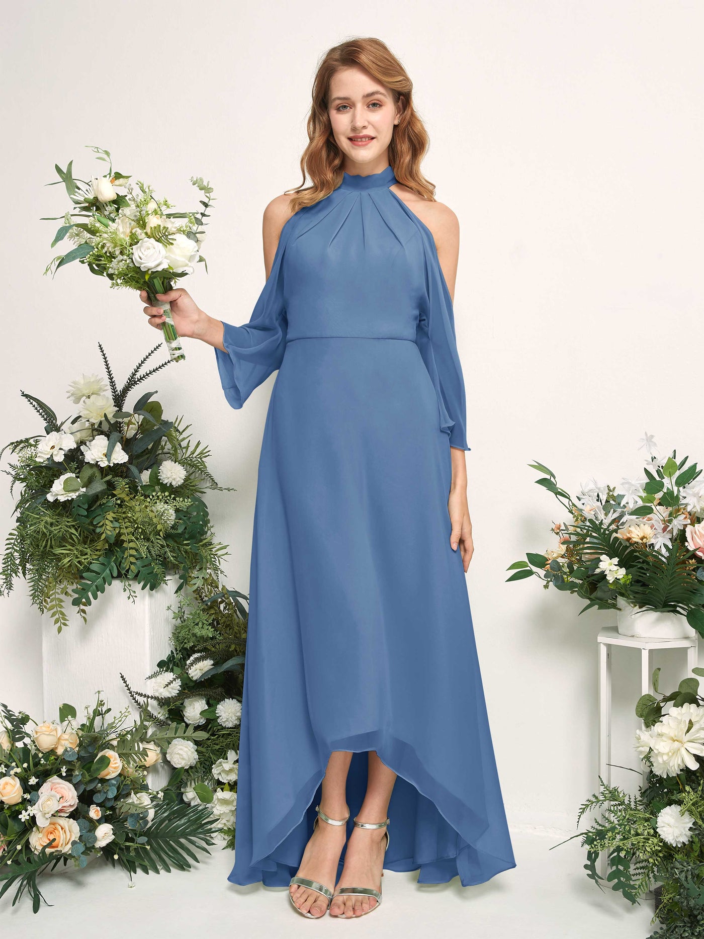 Desert Rose Chiffon Bridesmaid Dress A-Line Maxi | Carlyna Desert Rose Chiffon Bridesmaid Dress A-Line Maxi | Carlyna