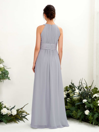 Carlyna Noelle A-Line Dusty Lavender Bridesmaid Dress Maxi Sleeveless Round Neck Dress Back View #color_dusty-lavender