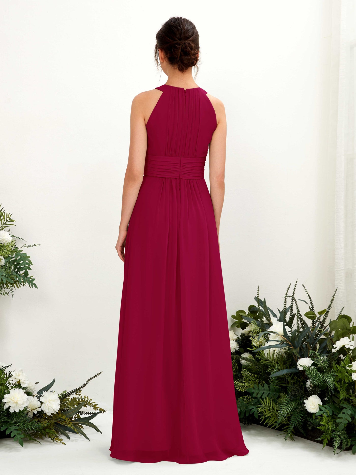Candy Pink Chiffon Bridesmaid Dress A-Line Floor-Length | Carlyna Candy Pink Chiffon Bridesmaid Dress A-Line Floor-Length | Carlyna
