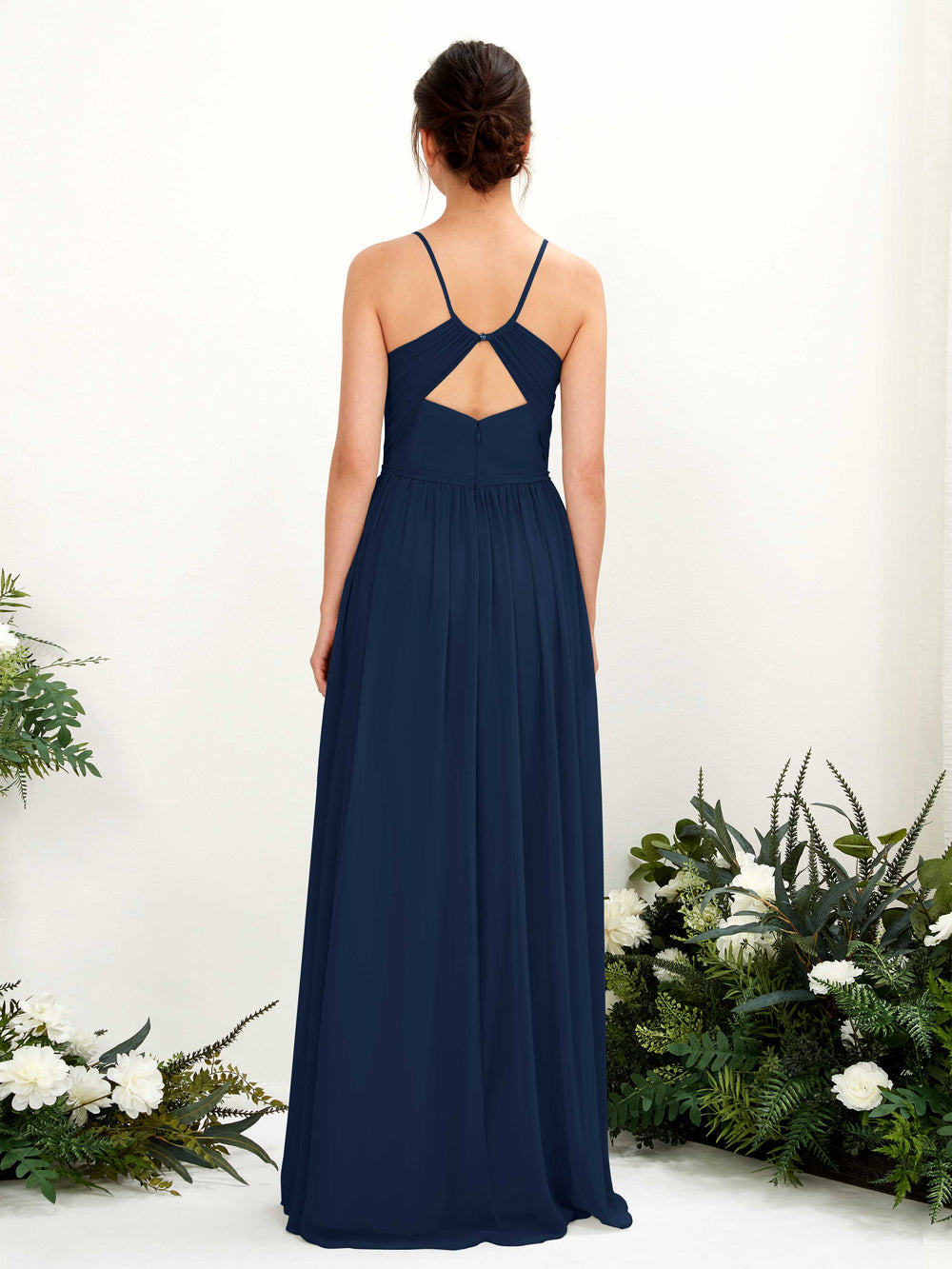 white christmas dresses V Neck Maxi Dress | Navy Blue Bridesmaid Dresses main image 1