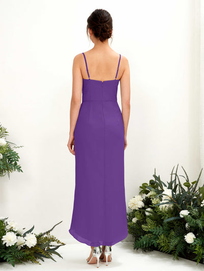 Carlyna Liliane Sheath Regency Bridesmaid Dress Midi Sleeveless V-Neck Dress Back View #color_regency