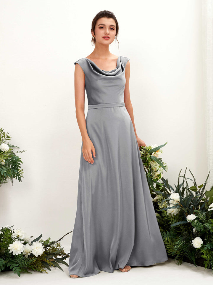 steel grey maxi dress Uncommonly Pretty Steel Gray Bridesmaid Dresses