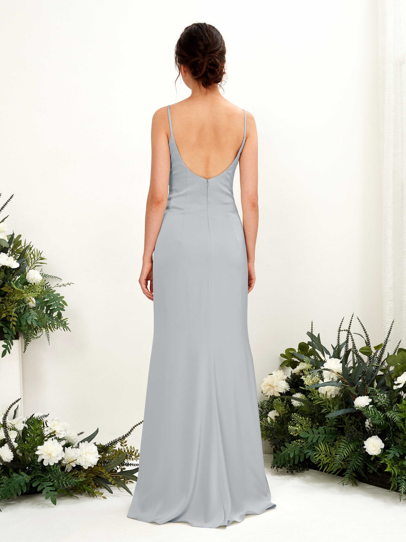 Open back Straps Sleeveless Satin Bridesmaid Dress - Baby Blue (80221701)#color_baby-blue