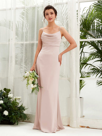 Open back Straps Sleeveless Satin Bridesmaid Dress - Pearl Pink (80221710)#color_pearl-pink