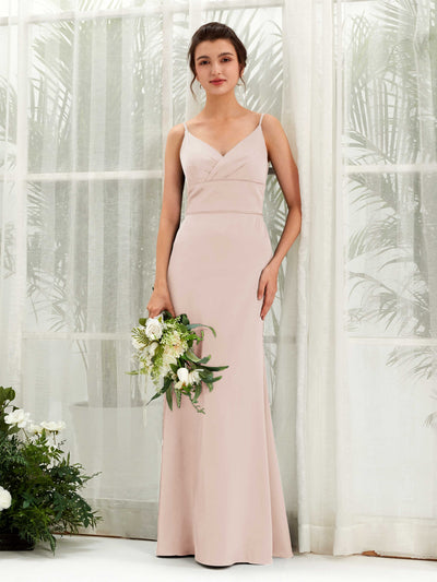 Spaghetti-straps Sweetheart Sleeveless Satin Bridesmaid Dress - Pearl Pink (80223310)#color_pearl-pink