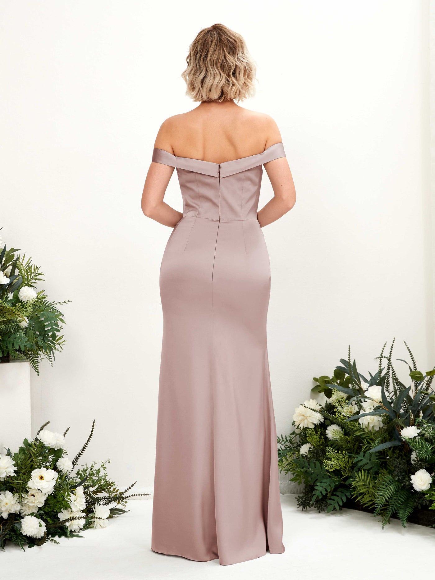Sexy Slit Off Shoulder Sweetheart Satin Bridesmaid Dress - Dusty Rose (80223854)#color_dusty-rose