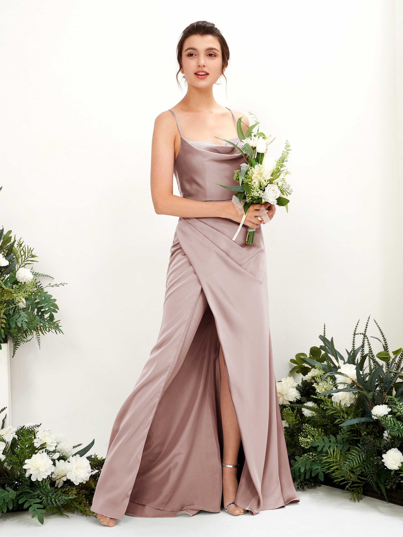 Sexy Slit Straps Sleeveless Satin Bridesmaid Dress - Dusty Rose (80222454)#color_dusty-rose