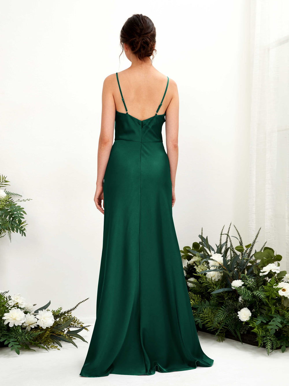 Hunter Green Satin Bridesmaid Dresses | Elegant & Customizable Gowns - Carlyna Hunter Green Satin Bridesmaid Dresses | Elegant & Customizable Gowns - Carlyna