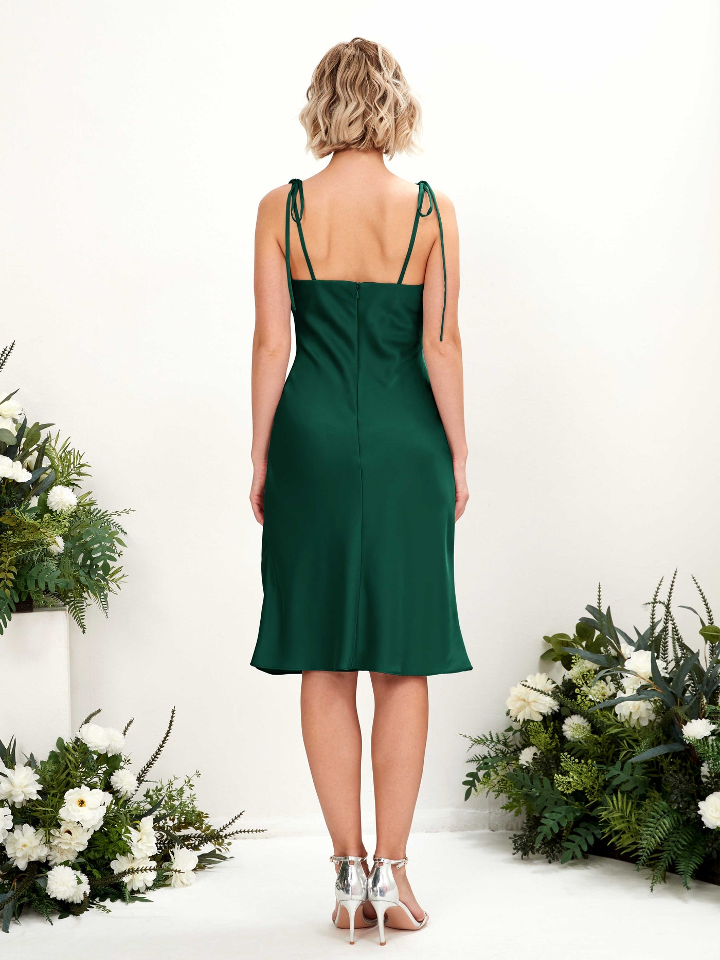 Scoop Spaghetti-straps Sleeveless Satin Cocktail/Party Dresses - Hunter Green (80224329)#color_hunter-green