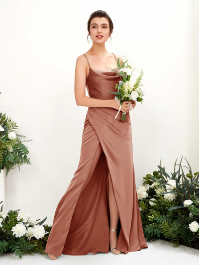 Sexy Slit Straps Sleeveless Satin Bridesmaid Dress - Raw Sienna (80222415)#color_raw-sienna