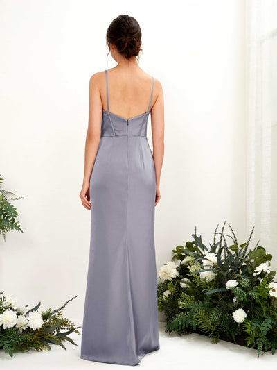 Carlyna Cathy Mermaid Purple Haze Satin Bridesmaid Dress Maxi Sleeveless Sweetheart Dress Back View #color_purple-haze