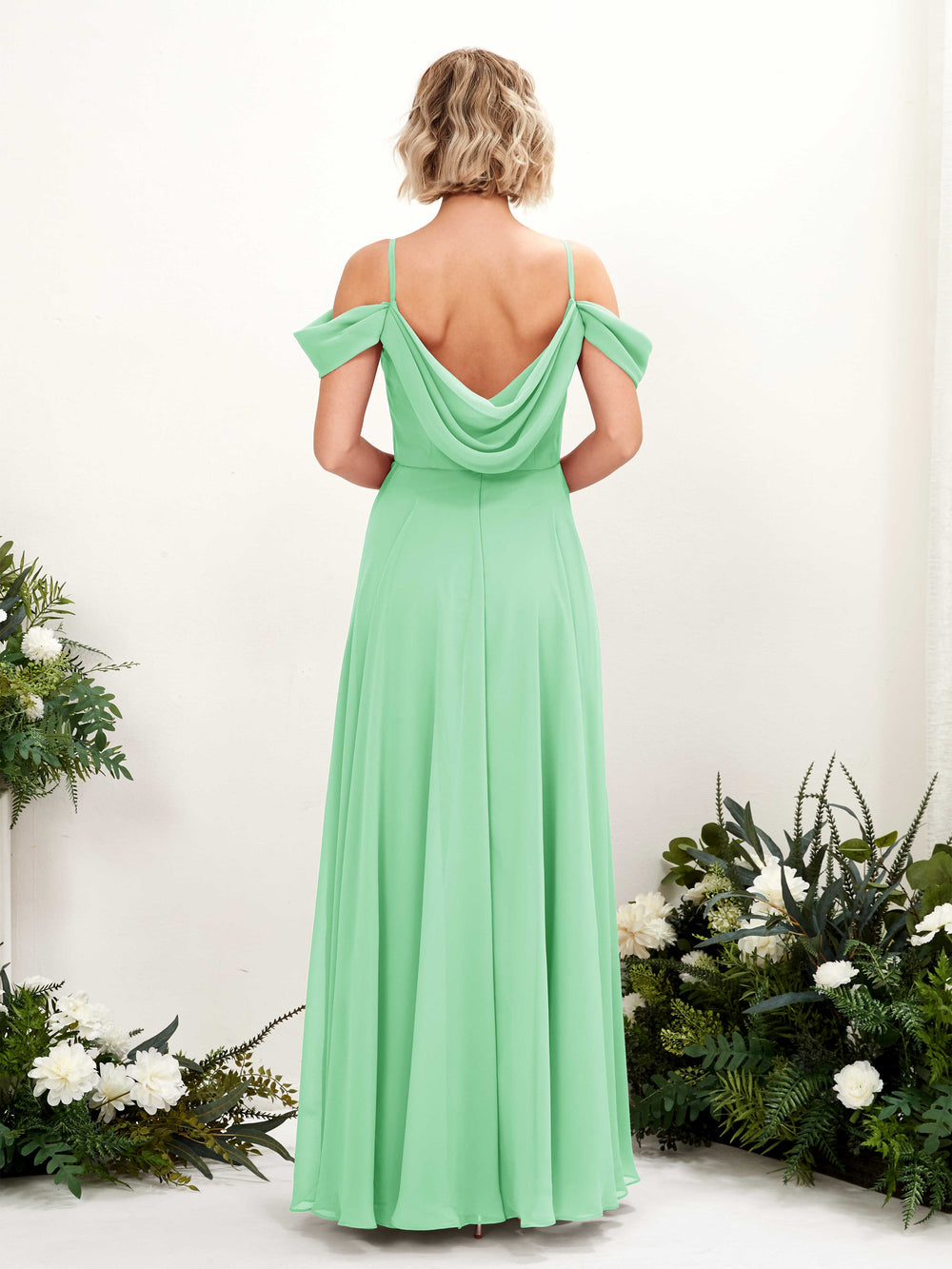 blue dress for baby girl Pearl Pink Satin Bridesmaid Dress Mermaid Floor-Length main image 1